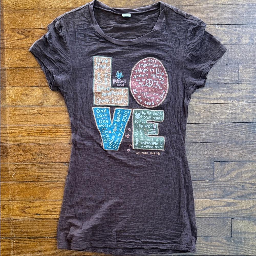 Cayman Islands Peace and Love T-Shirt